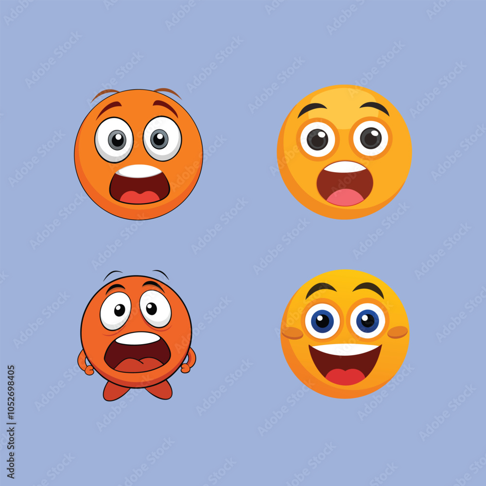 Panic Emoticon funny cartoon vector illustration Panic Emoticon funny cartoon vector illustration