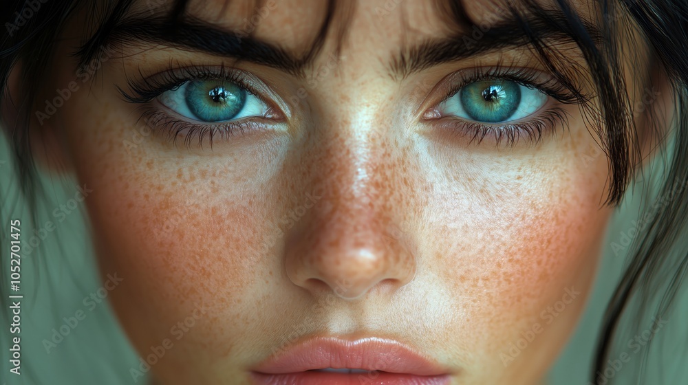 Closeup Portrait of a Person Showcasing Natural Beauty and Emotion Closeup Portrait of a Person Showcasing Natural Beauty and Emotion