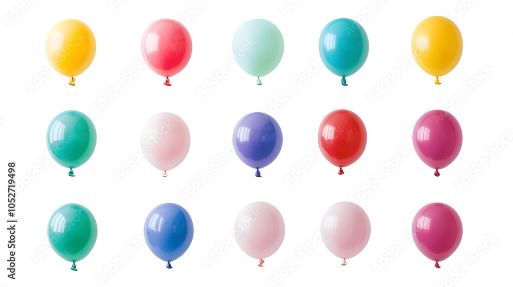 Collection of colorful balloons isolated on white background Collection of colorful balloons isolated on white background