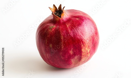 Close up of a fresh Pomegranate on a white Background