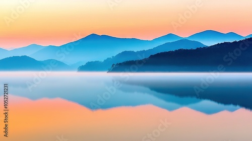  A water body with mountains in the distance and a vibrant sky in front