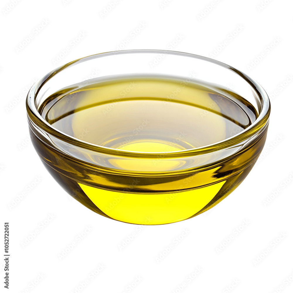 olive oil in a transparent bowl on a transparent background olive oil in a transparent bowl on a transparent background