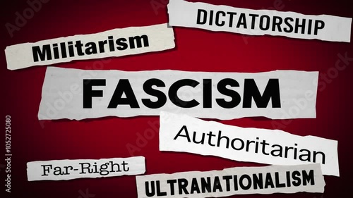 Fascism News Headlines Fascist Dictatorship Authoritarian Leader Political Violence 3d Animation
