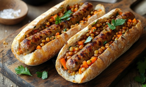 Morteau Sausages with Lentils and Carrots photo