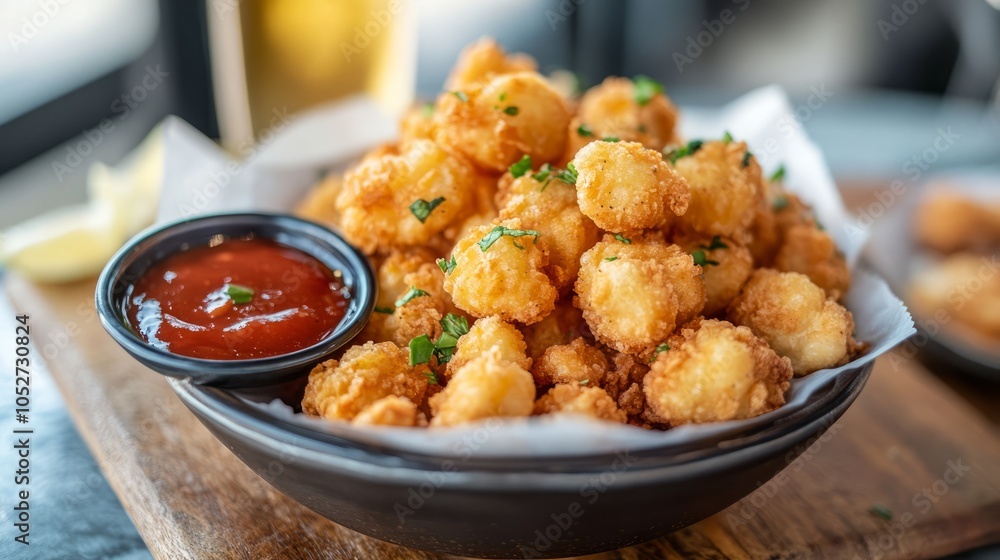 Crispy Fried Snack Bites with Dipping Sauce Crispy Fried Snack Bites with Dipping Sauce