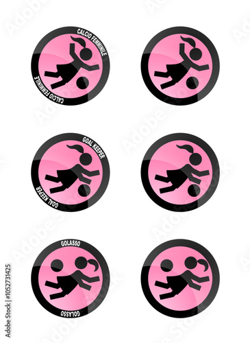 Adesivi Calcio Femminile Portiere