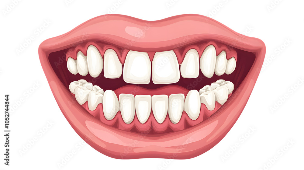 Dental Patient Illustration on White Background, Dental Patient Illustration on White Background,