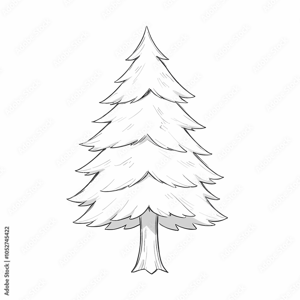 Obraz premium christmas tree isolated on white