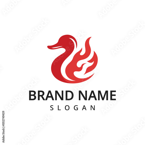 Spicy Duck logo design culinary label template idea