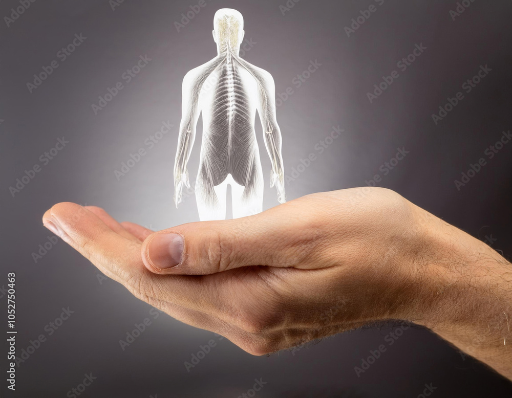 Concept corps anatomie dans la main, enseignement du corps humain Stock ...