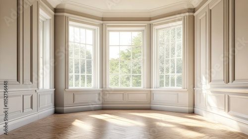 Wallpaper Mural Bright and Spacious Room with Large Windows Torontodigital.ca