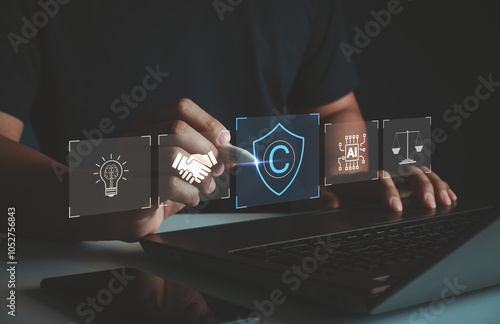 Foto Digital copyright or patent concept