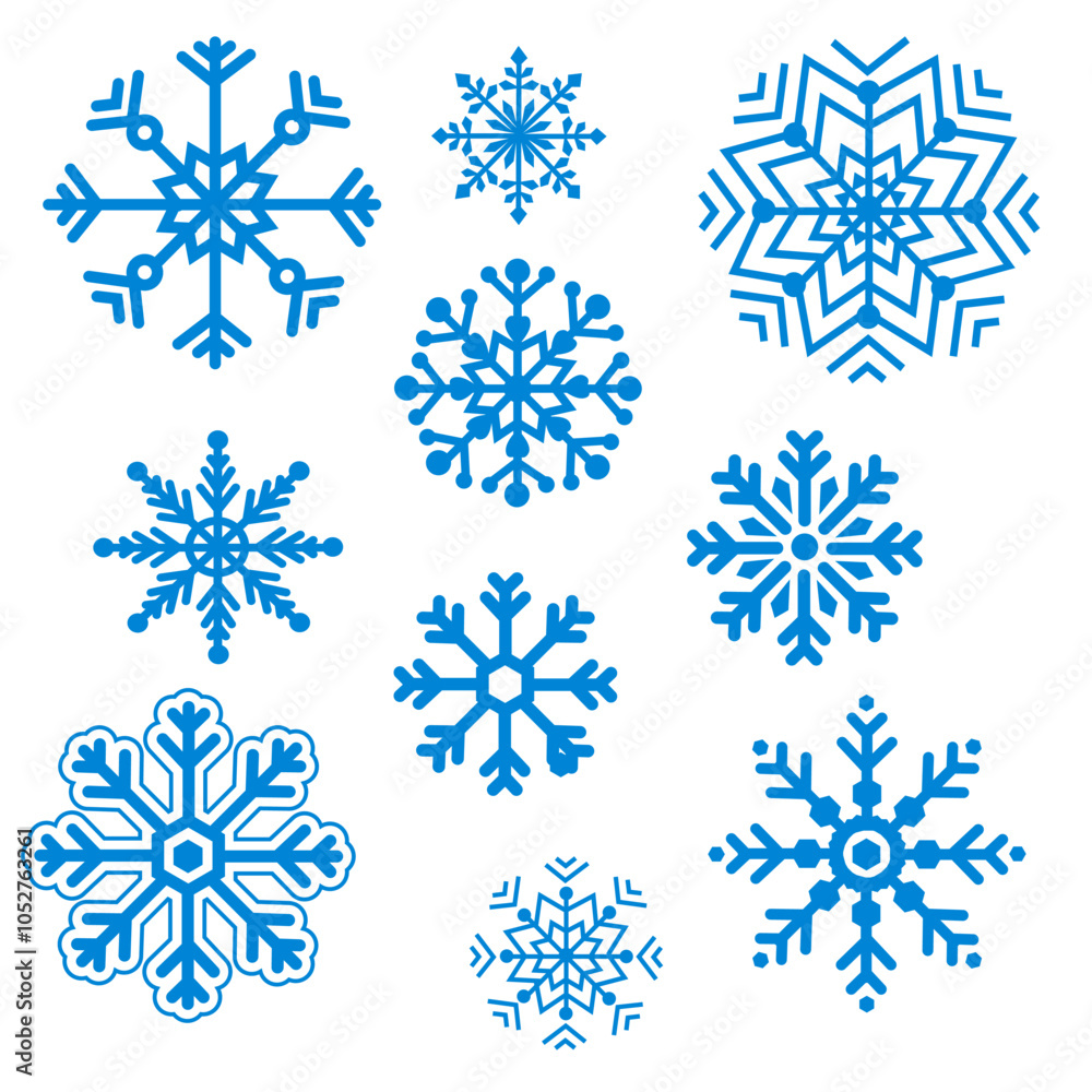 Snowflake vectors isolated on white background Snowflake vectors isolated on white background
