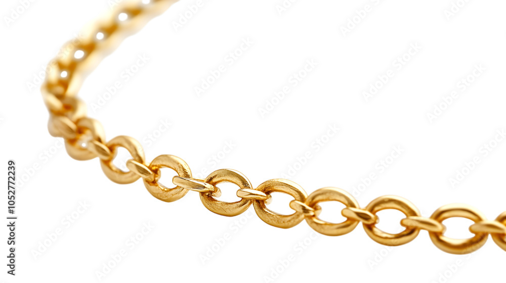 Golden Chain on White Background, Golden Chain on White Background,