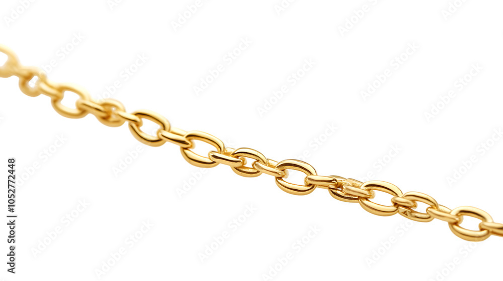 Golden Chain on White Background, Golden Chain on White Background,