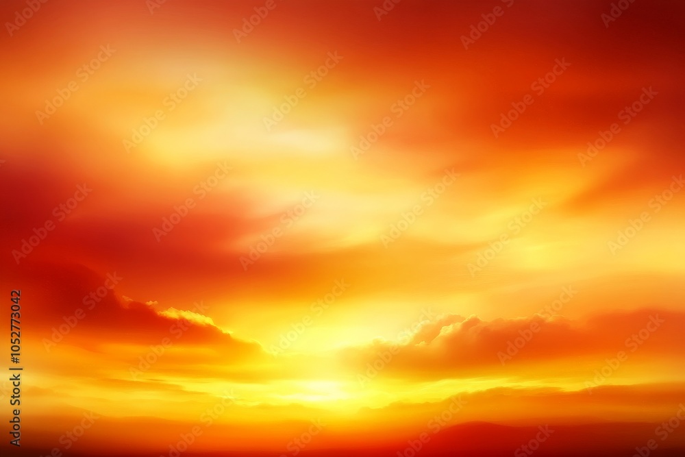 Obraz premium Fiery Sunset Sky.