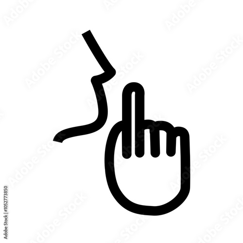 Quiet Zone line icon. Clipart image isolated on white background vector