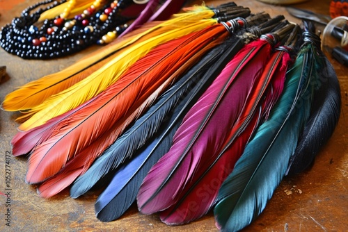 Colorful Bird Feathers Peacock Feathers Colorful Texture Natural Texture Background P