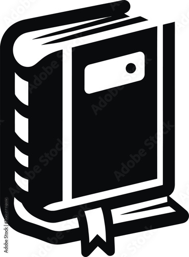 Closed Book Silhouette Icon

