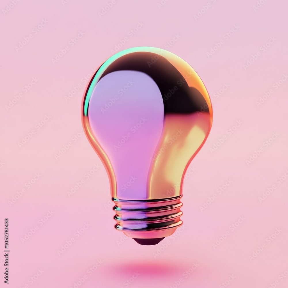 A sleek and modern lightbulb icon with soft shadows and gradients. A sleek and modern lightbulb icon with soft shadows and gradients.