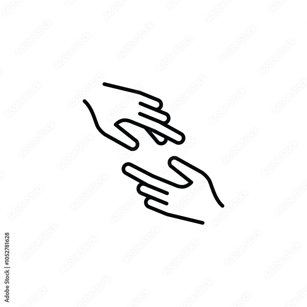 Obraz premium compassion thin outline icon vector design good for web or mobile app
