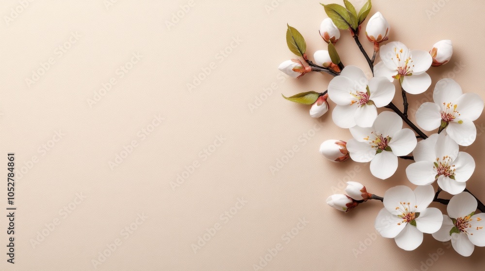 Elegant Blossoms on Soft Background Elegant Blossoms on Soft Background