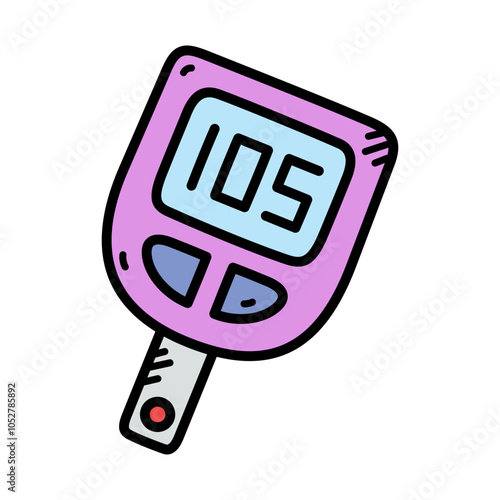 Glucometer Doodle Illustration