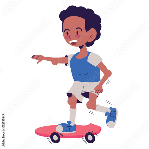 skater boy rides a skateboard