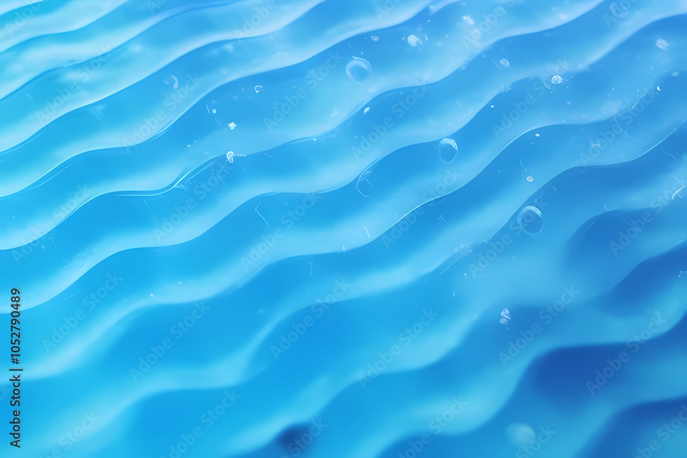Blue water with ripples on the surface. Defocus blurred transparent blue colored clear calm water surface texture with splashes and bubbles. Water waves with shining pattern texture background. Blue water with ripples on the surface. Defocus blurred transparent blue colored clear calm water surface texture with splashes and bubbles. Water waves with shining pattern texture background.