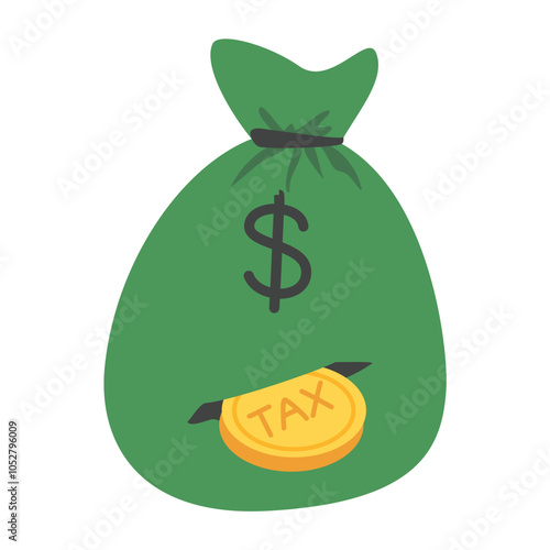 tax payment and business tax with money coin