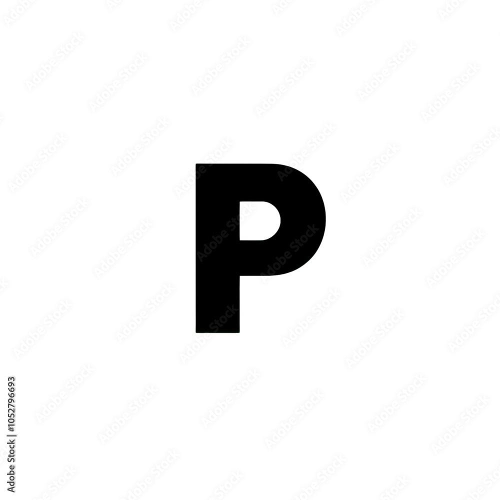 Neon Green Letter P on Black Background Neon Green Letter P on Black Background