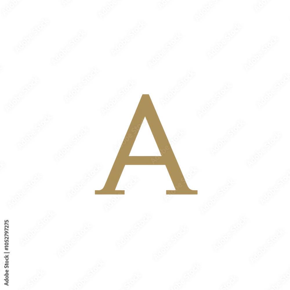 Golden Letter A on Black Background Golden Letter A on Black Background