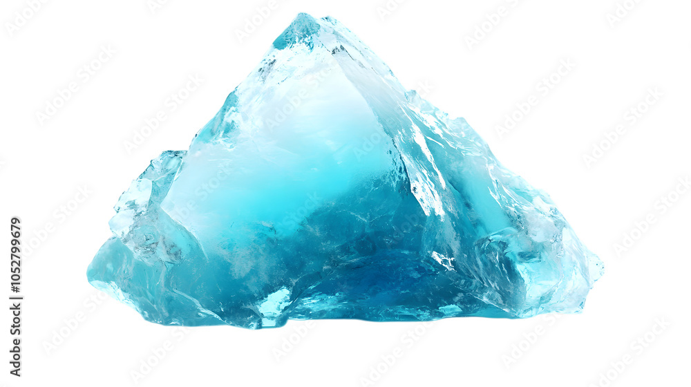 Obraz premium Isolated Iceberg on White Background,