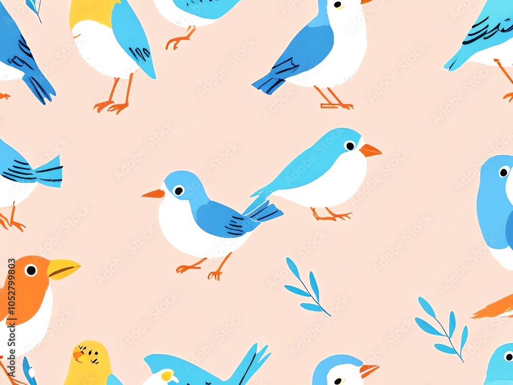 Colorful Birds Pattern Colorful Birds Pattern