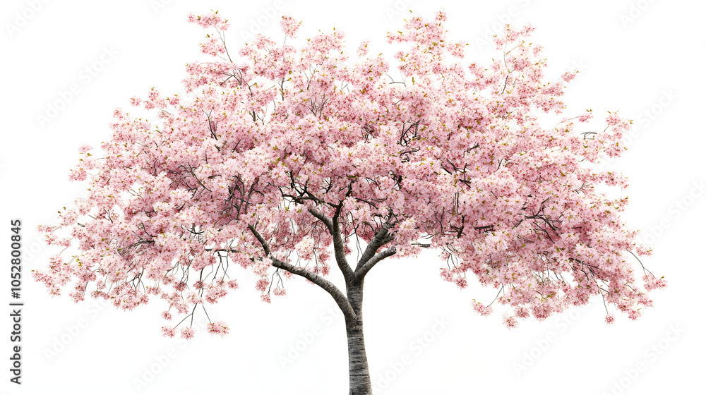 A tree covered in delicate pink cherry blossoms A tree covered in delicate pink cherry blossoms