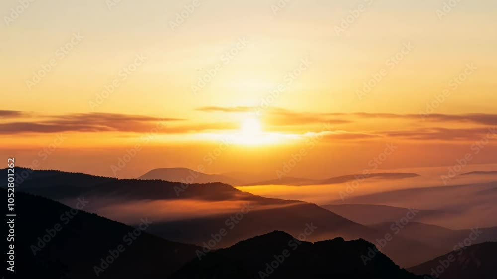4K timelapse sunrise close horizon mountain clouds air altitude atmosphere background cloud cloudscape colourful thundercloud cumulus dawn fiery formation glow gold greece hopeful inspirational lands