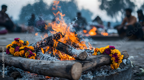 Traditional Lohri bonfire