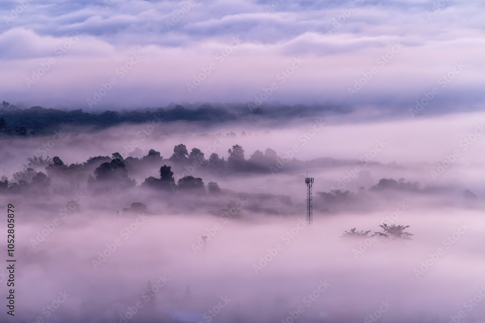Sea of mist from Yunlai view point at Pai, Mae Hong Son, Thailand Sea of mist from Yunlai view point at Pai, Mae Hong Son, Thailand