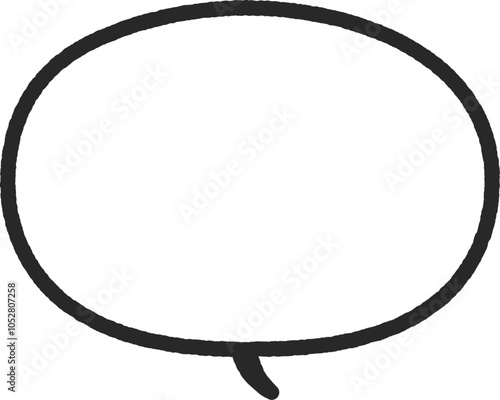 太いマジックペンで描いた手描きのシンプルなふきだし