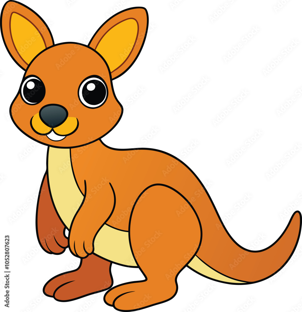 kangaroo illustration on white background kangaroo illustration on white background