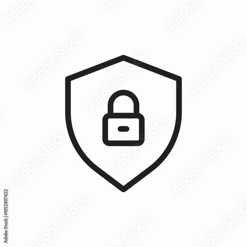 lock safety shield protection icon vector