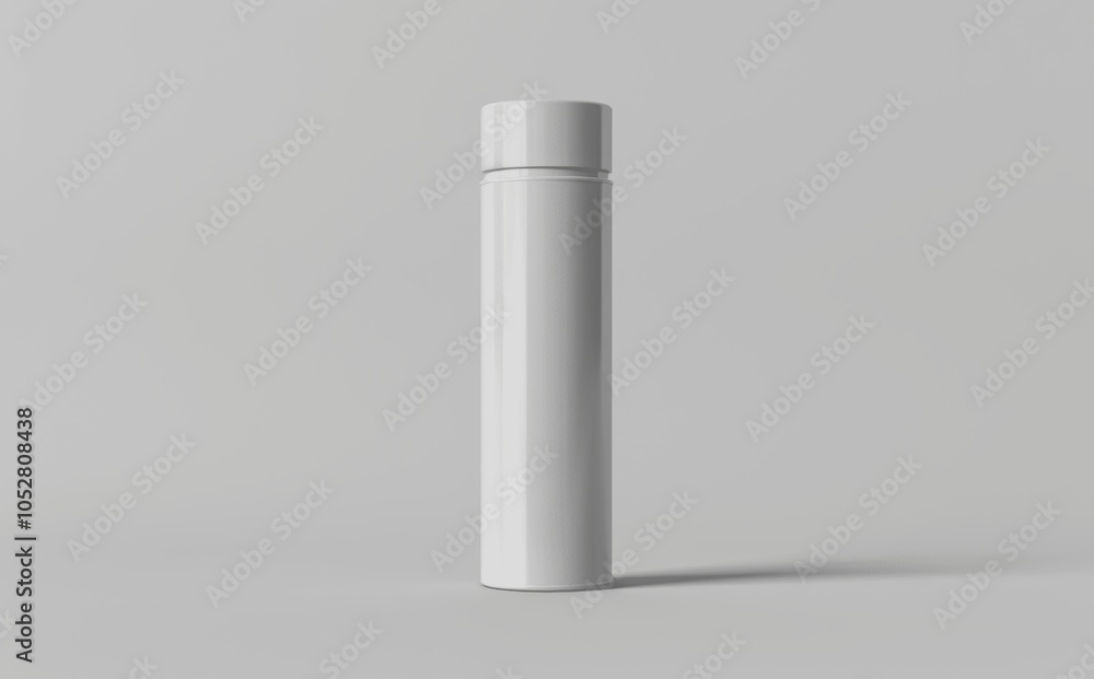 75ml White Plastic Deodorant Bottle Mockup - Two Bottles, 3D Rendering, Studio Photography 75ml White Plastic Deodorant Bottle Mockup - Two Bottles, 3D Rendering, Studio Photography