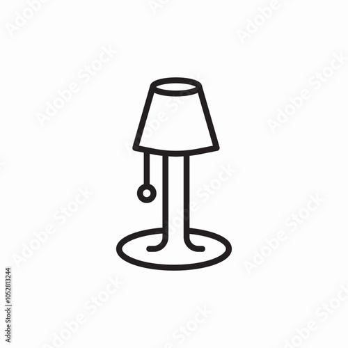 stand lamp icon sign vector