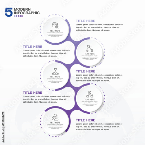 Infographic process design 5 options or steps.