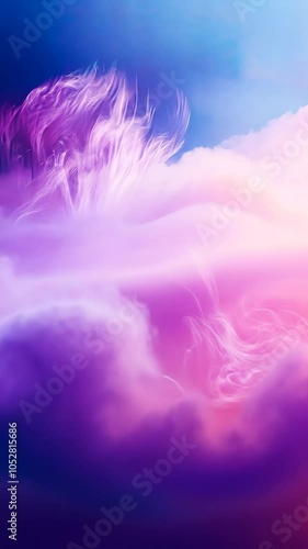 Wallpaper Mural Vibrant abstract clouds in purple and pink gradient, ethereal sky. Dreamy atmosphere concept Torontodigital.ca