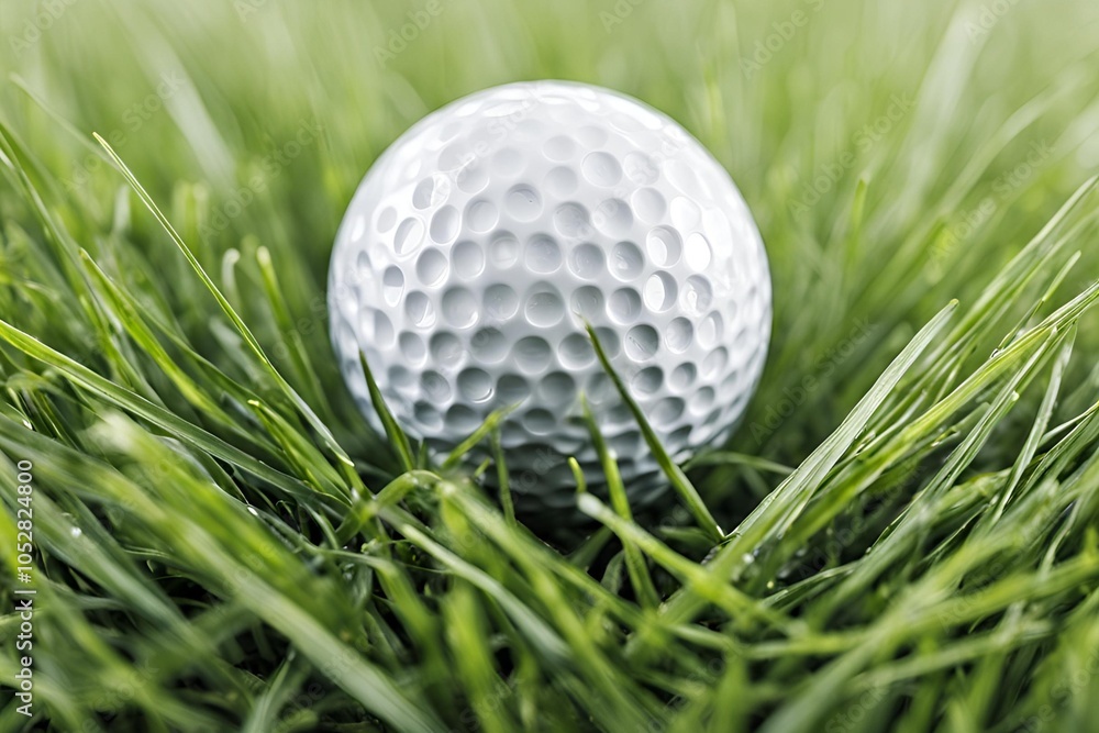 Fototapeta premium golf ball on green grass