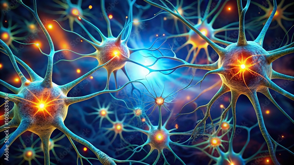 Fototapeta premium Photoreceptors in the retina responding to light