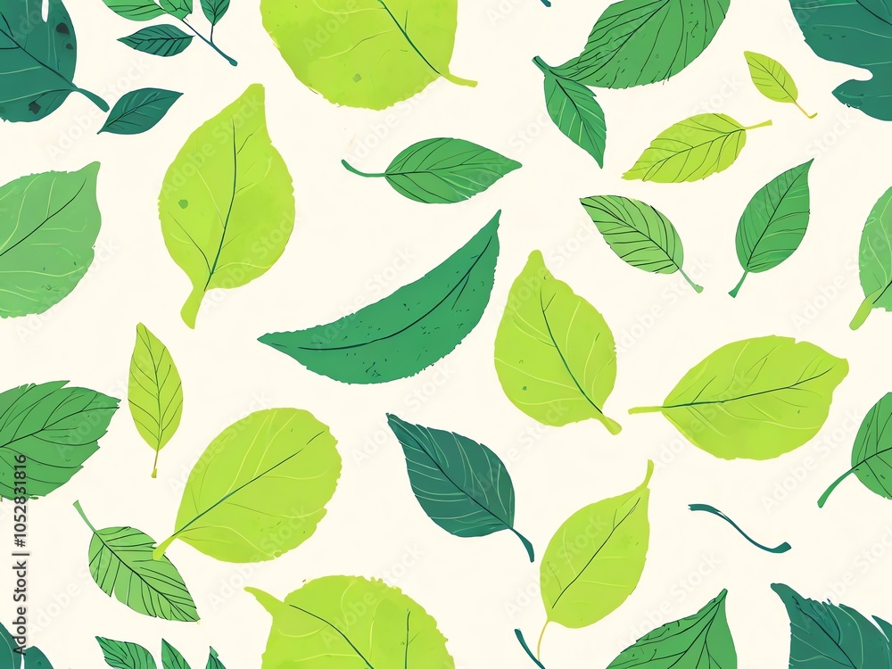 Green Leaves Pattern Green Leaves Pattern