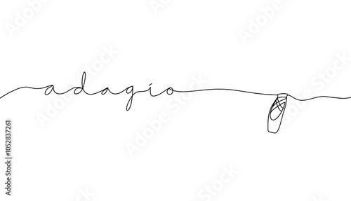Tableau sur toile Ballet Adagio monoline text