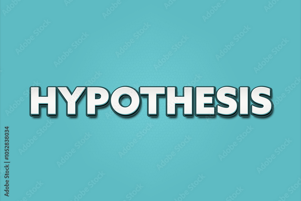 Hypothesis. A Illustration with white text isolated on light green background. Hypothesis. A Illustration with white text isolated on light green background.